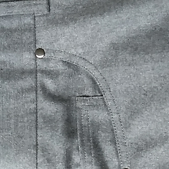 ⚜️ GRAY DRESS PANTS Designer Italian  WOOL Pants 5 Pocket LUXURY  Sz 38 - Picture 4 of 16